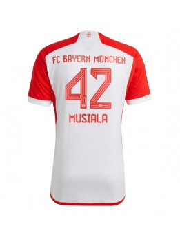 Billige Bayern Munich Jamal Musiala #42 Hjemmedrakt 2023-24 Kortermet
